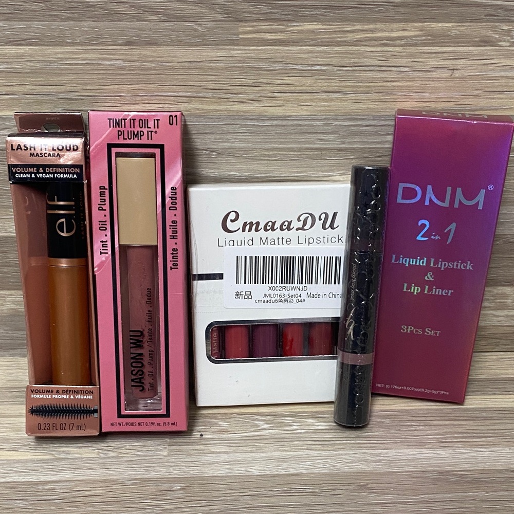 Elf Lash It Loud Mascara Black lipstick red lip plumper lip oil